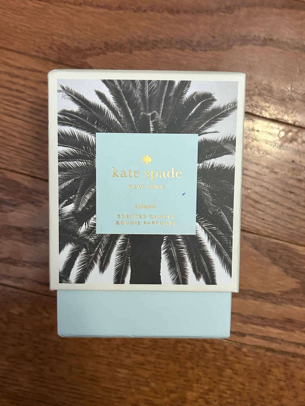 kate spade Aqua & Black Scented Candle with Gold Accents